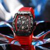 Original Design Top Brand Automatic Mechanical Watch for Men Luminous Tourbillon Watches 30M Waterproof Rubber Strap Reloj