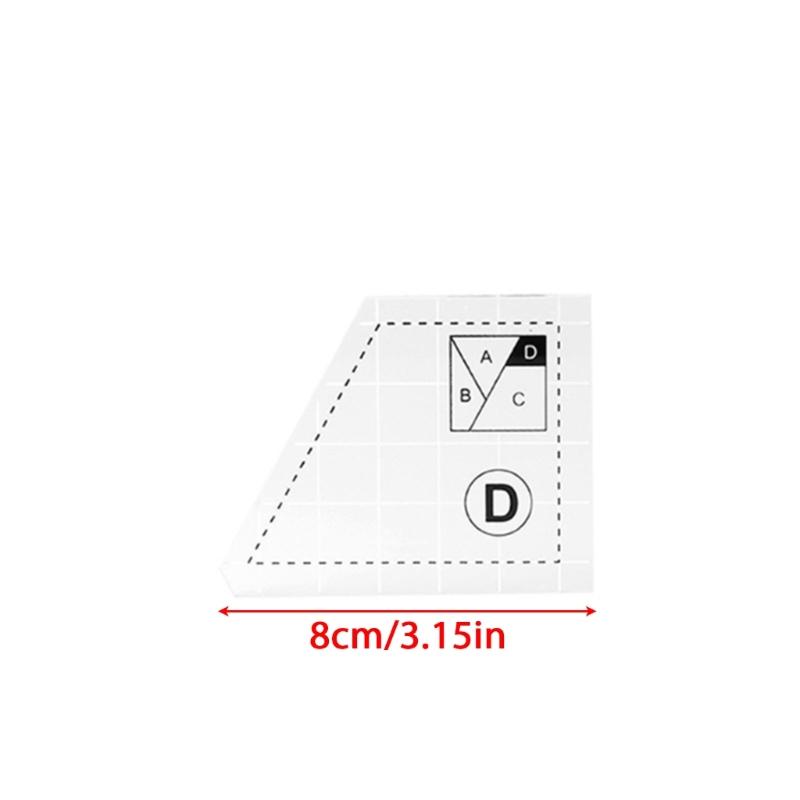 3/4/5Pcs Acrylic Quilting Rulers for Accurate Sewing and Fabric Cutting Measuring Quilting Patchwork Ruler Sewing Tool