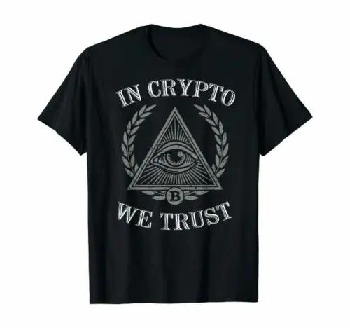 

В Крипто Мы Верим Забавная Футболка Биткоин Крипто Летняя Хлопковая С Коротким Рукавом Круглый Вырез Мужская Футболка Новая S3XL S