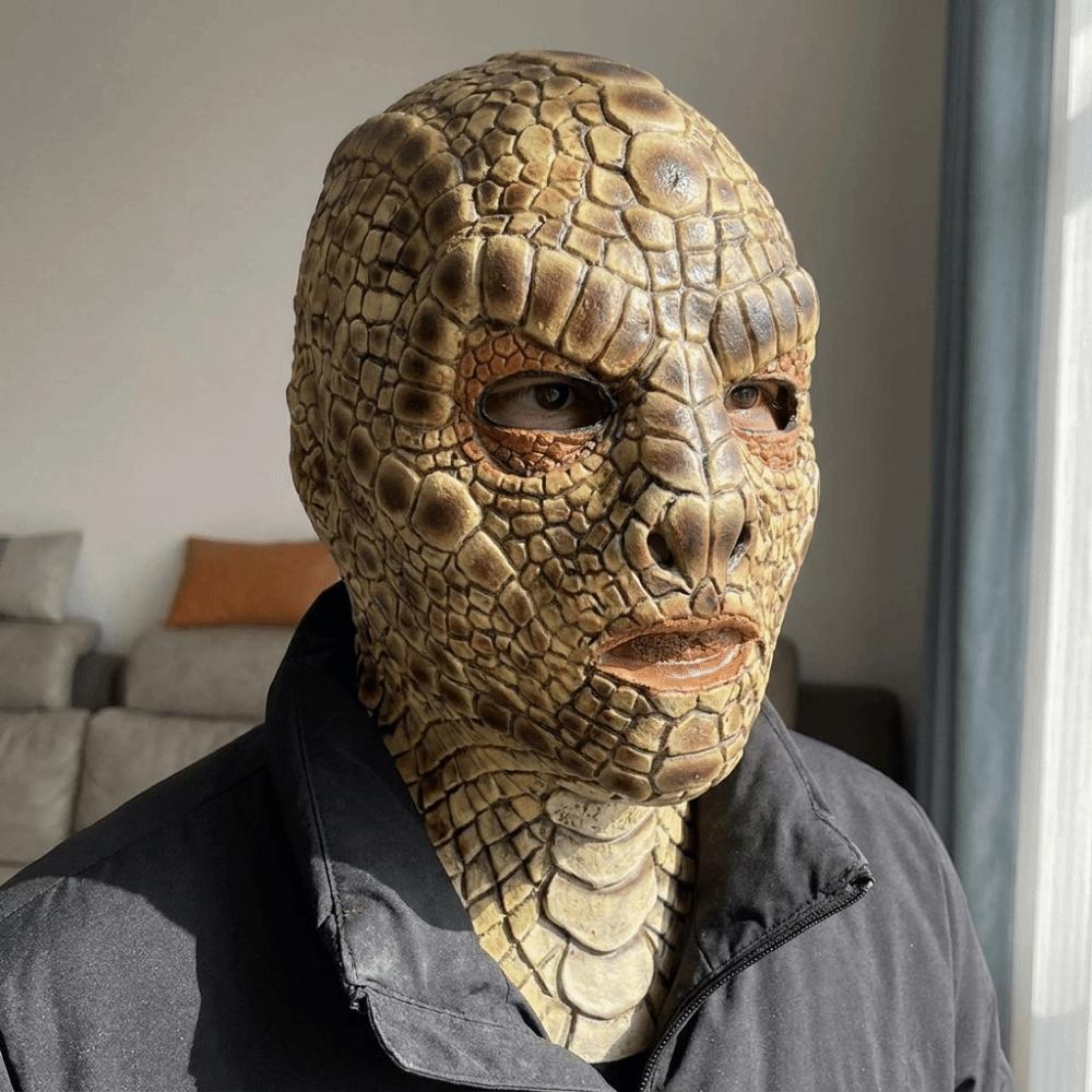 Scary Snake Monster Mask Realistic Halloween Cosplay Party Mask Full Face Mask  Theme Party