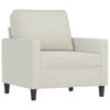 Vidaxl Armchair, Cream, 60 Cm, Upholstered In Velvet