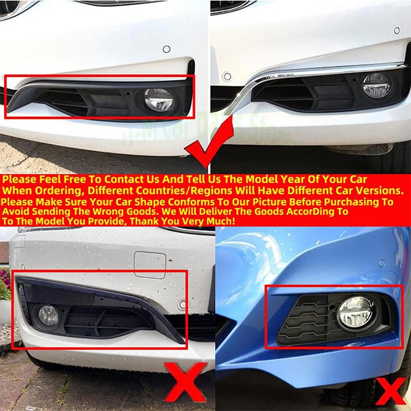 For BMW 3 Series GT Gran Turismo F34 2013-2017 ABS Front Bumper Fog Lamp Cover Decorative Frame Car Parts Accessories
