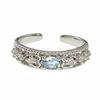 Icy Blue Diamond Open Ring: Trendy, Versatile, Personalized Korean Fashion for Women