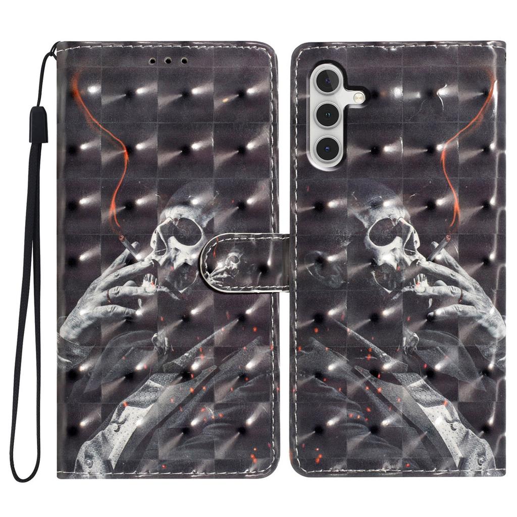 For Samsung Galaxy A16 5G/A16 4G Case PU Leather 3D Pattern Printing Wallet Phone Cover