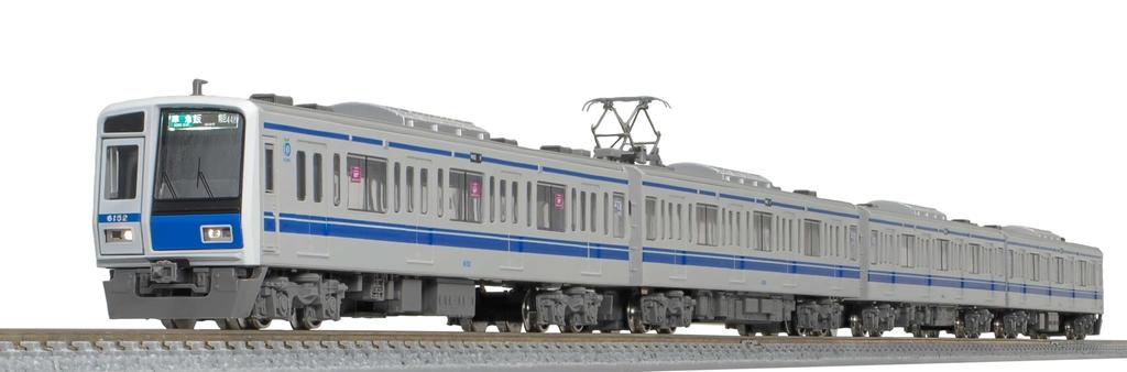 Greenmax N Gauge Seibu 6000 Series Aluminum Car, Selectable Car Number, with Door Pocket Windows, Basic 4-Car Set, Powered, Model Train, 32038