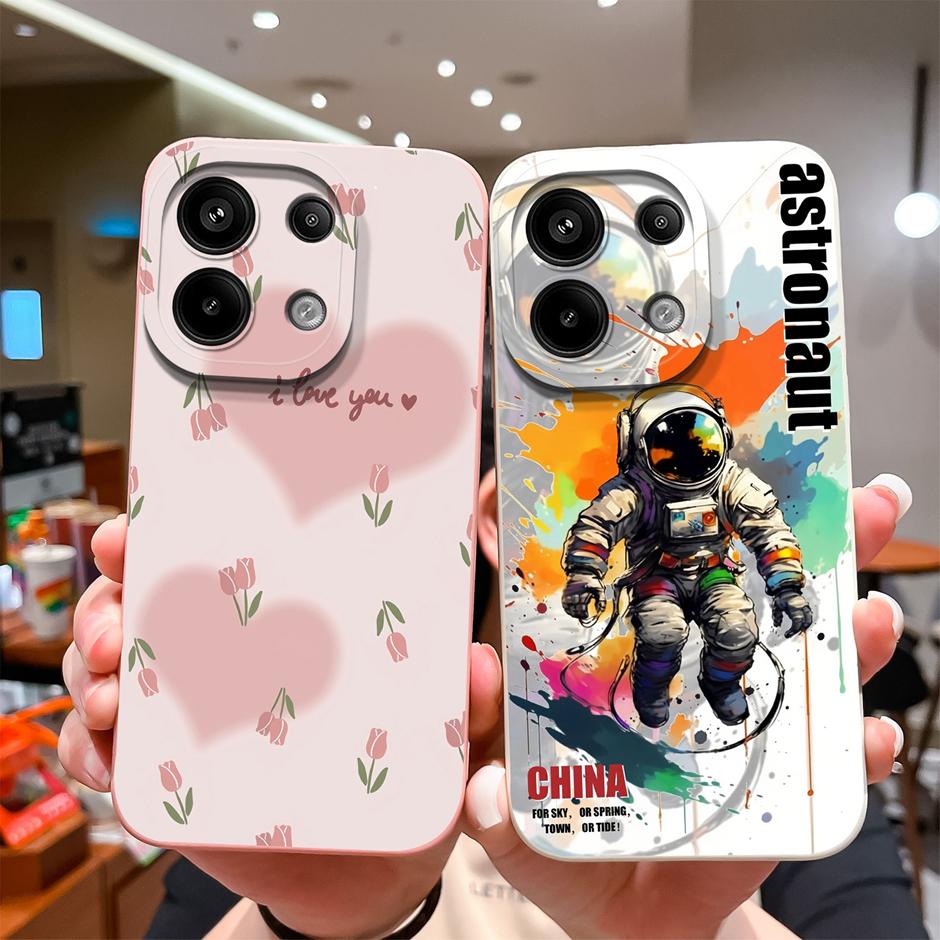 For Xiaomi Poco M6 Pro 4G 5G Casing Fashion Black Coconut Tree Liquid Silicone Soft TPU Cover For XiaomiPocoM6 M6Pro 4G 5G Funda