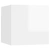 VidaXL Meuble TV mural Blanc brillant 30,5x30x30 cm