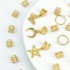 25pcs Dread Locks Dreadlocks Beads Hair Braiding Hair Braid Tubes Hollow Out Hair Ring  Decor