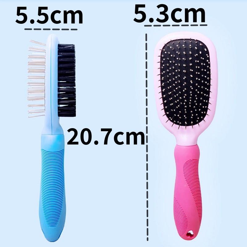 Dog Brush Double Sided Dogs Comb Massage Dog Brush Pet Hair Remover No Hurt Combs for Pet Grooming Comfortable Handle Dogs Comb