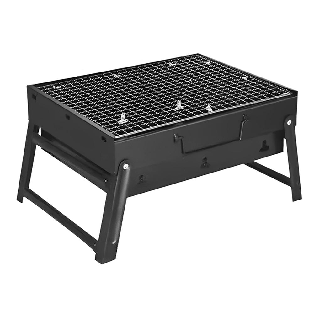 Stainless Steel Folding BBQ Charcoal Grill Multifunction Small Smoker BBQ Grill Tabletop Barbecue Grill for Beach Garden Party