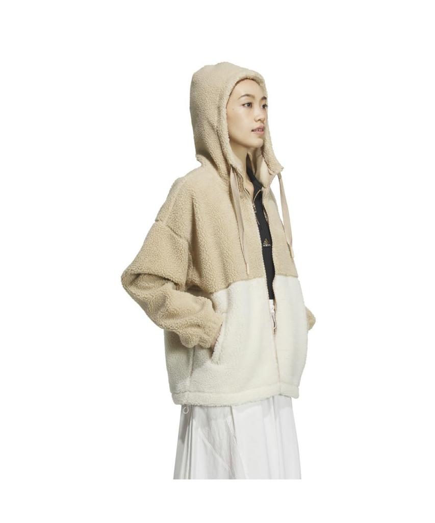 Adidas Fleece Boa FZ Jacket KTX42 Magic Beige Size S Must-Have Women's (JG3807)