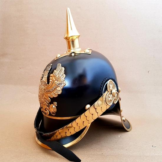 Deutsche Pickelhaube Kaiserlicher Preußischer Helm WW1 Stil Stachelhelm Bestes Geschenk für ihn, Cosplay-Geschenk