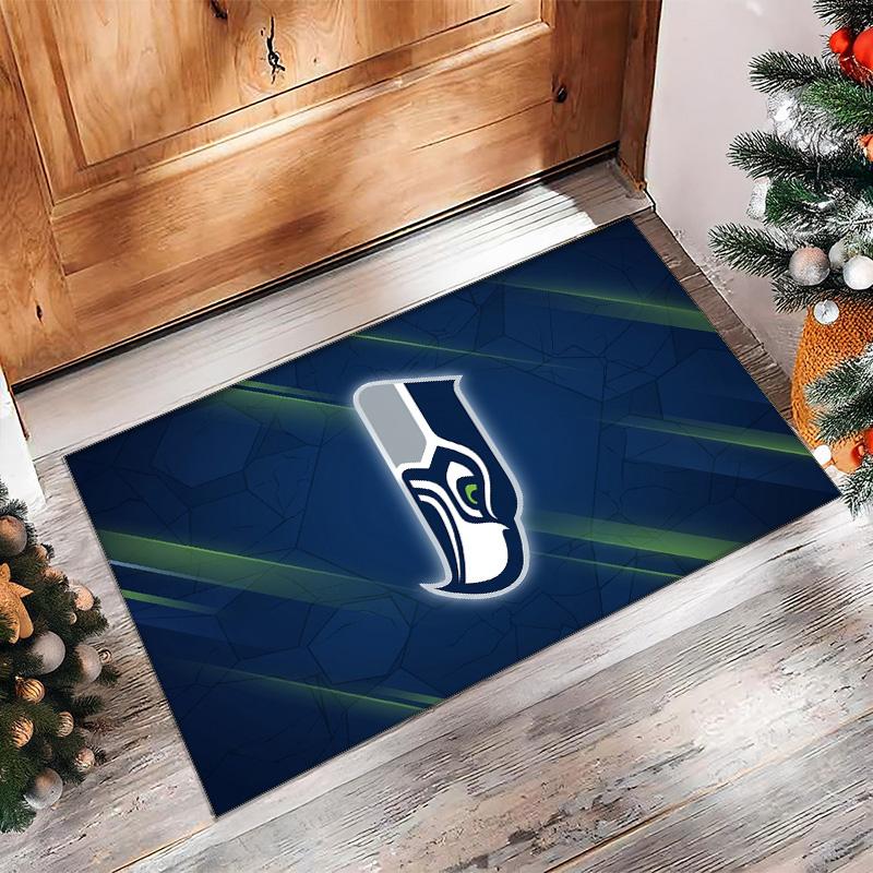 Tappeto in Velluto Cristallo Seattle Seahawks Morbido Anti?Tappetino Antiscivolo Comodo per Casa Soggiorno Camera da Letto Tappeto Decorativo