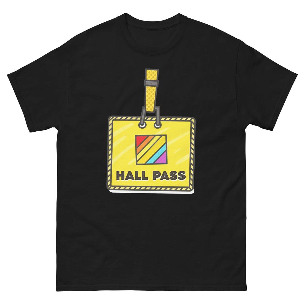 Hall Pass School Classroom Object Office Teacher T-Shirt