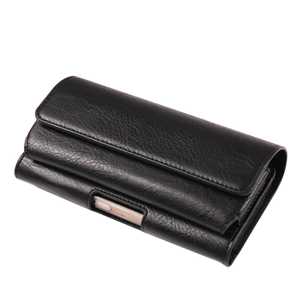 Men'S Double-Layer Waist Bag with Magnetic Closure -  Large Capacity Phone & Glasses Holder, Faux Leather Belt Bag