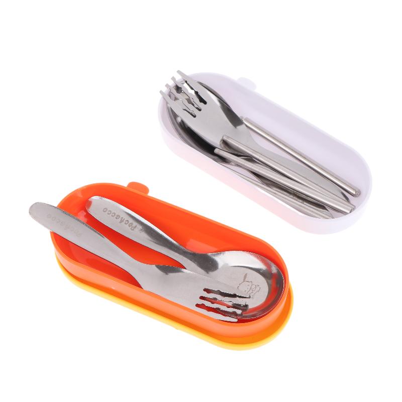 Stainless Steel Spoon Fork Set Short Handle Children'S Tableware Household Baby Food Spoon Soup Spoon