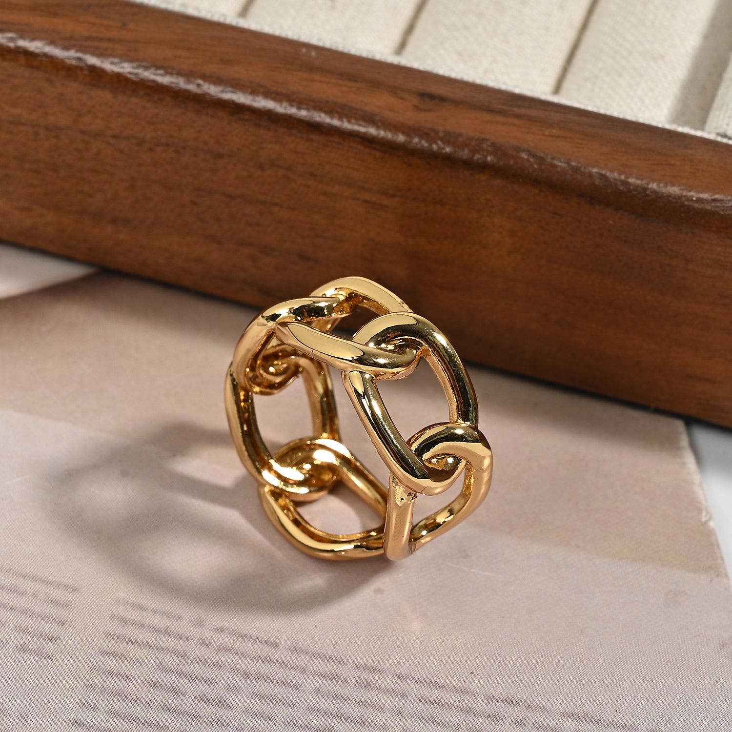 Retro European Style Hollowed-out Handmade Ring золотой