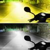 1pc Motorbike Light Accessories H4 BA20D Motorcycle High Definition Front Headlight Bulb White Yellow LED Fisheye Lens Fog Lamp