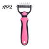 Ergonomic Pet Brush Grooming Rake Dual-Sided Stainless Steel Blades Deshedding And Lightweight Dog Dematting Brush Undercoat Rake for Dogs