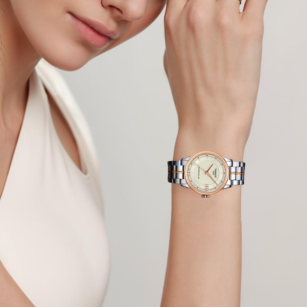 Tissot Luxury Collection Automatic Mechanical Movement Women's Watch 33mm Yellow Watch Dial T086.207.22.261.01