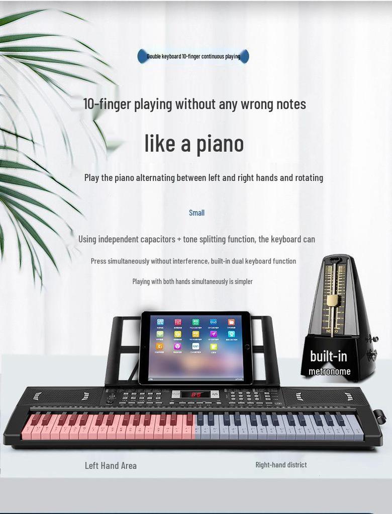 61-Key Smart Electric Keyboard for Beginners, Adults, and Children - Ideal for Entry-Level and Kindergarten Piano Practice