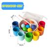 Balles arc-en-ciel dans des gobelets Jouet Montessori Jouets éducatifs Tri des couleurs et comptage pour garçons filles ,
