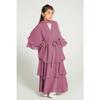 Yiduoduo Elegant Three-Layer Chiffon Children's Dress (No Headscarf) - Style 21462