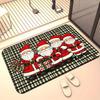 Santa Claus Christmas Doormat Festive Style Practical Winter Doormat for Indoor and Outdoor Front and Back Doors