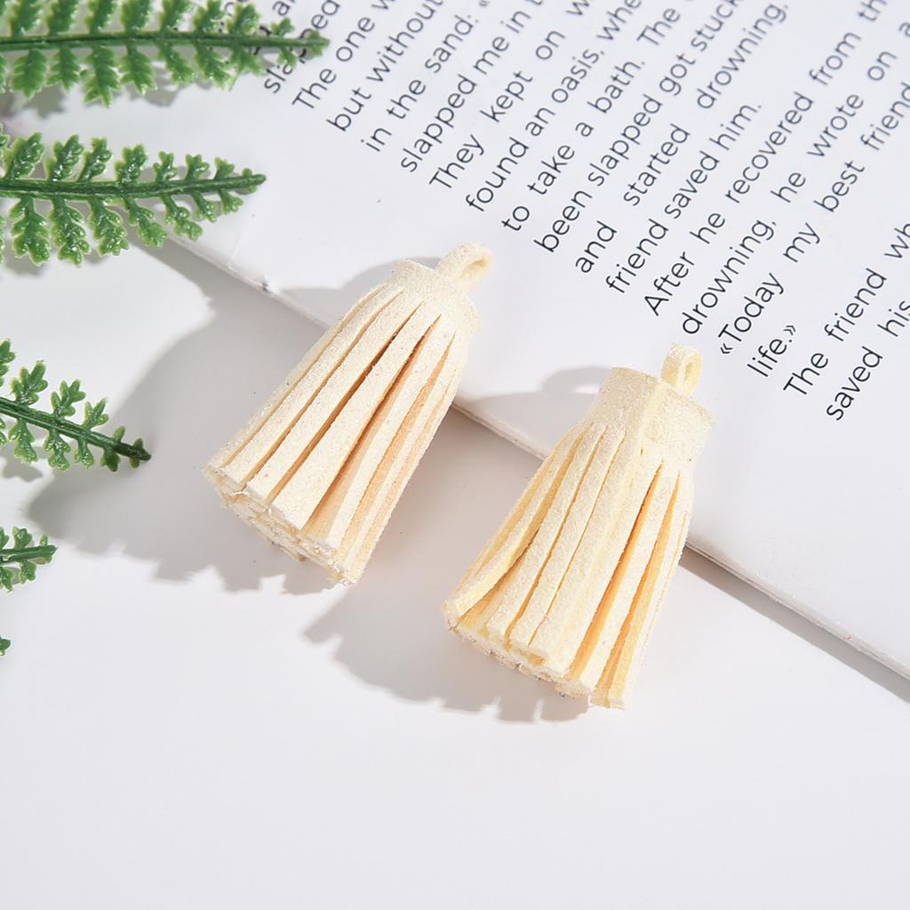 5-20Pcs 3cm Mini Leather Tassel Keychain Tassel Phone Tassels Pendant For DIY Craft Jewelry Making Bracelet Earrings Accessories