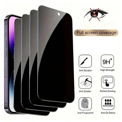 3-piece Full Coverage Privacy Protection Screen Protector Privacy Protection Tempered Glass