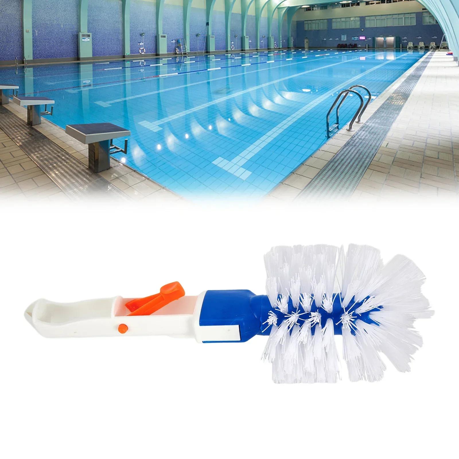 Pool Step Cleaning Corner Brush Plastic Material Swimming Pool White+blue Easy To Install Flexible Use For Above R9Z3 China Mainland