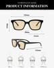 [Flex] Square Frame 2 Sunglasses (F:black L:black) Brand Women's Men's Popular Stylish Fashion Glasses UV Protection