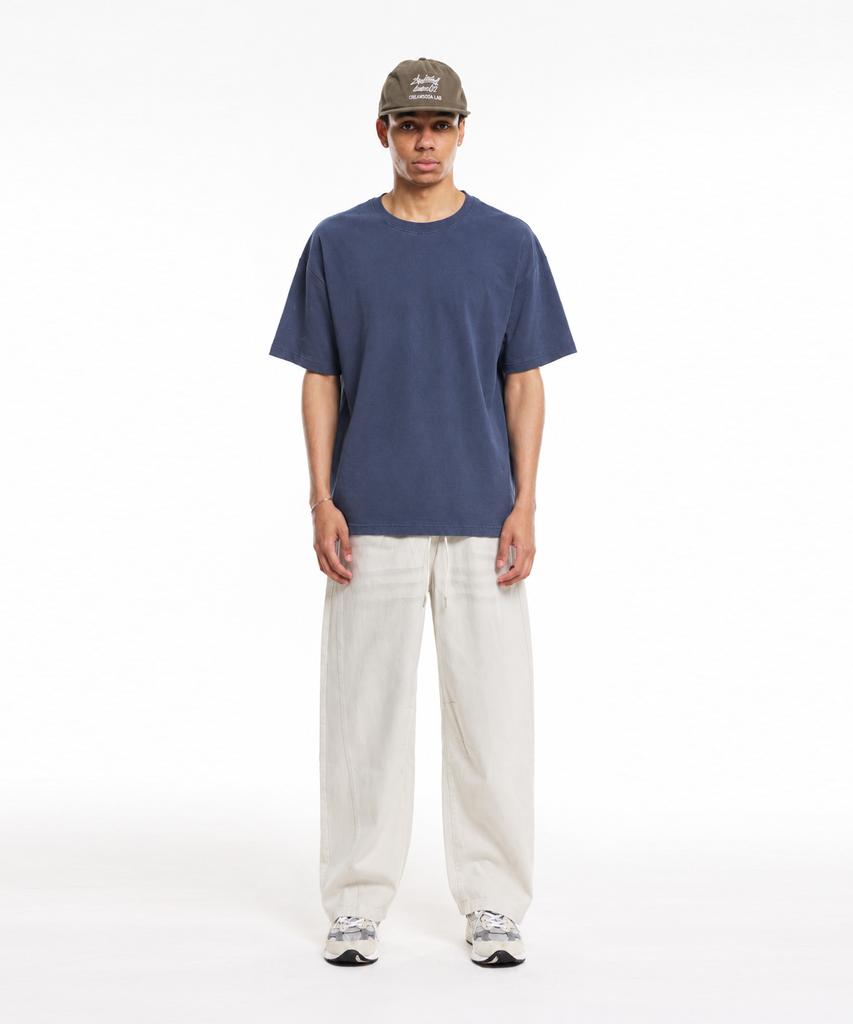 CREAM SODA LAB Garment Dyed Pigment Short Sleeve T-Shirt Steel Blue