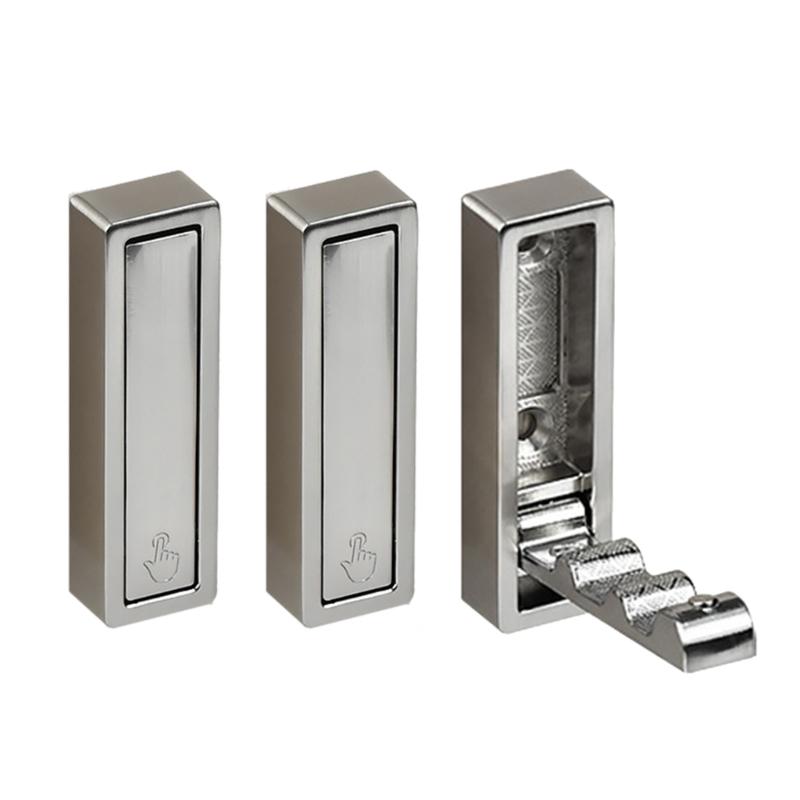 3 Stück faltbare Haken zur Wandmontage, platzsparend, Metall-Organizer mit rutschfestem Design, einfache Installation für das Badezimmer