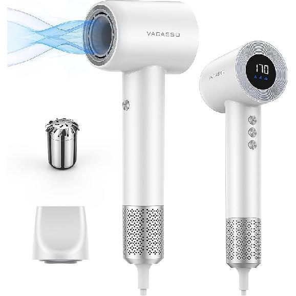 Hair Dryer, 110, 000 RPM High Speed Blow Dryer for Fast Drying, Negative Ionic Hair Dryer for Hair Care, HD Display, 360° Rotating Magnetic Nozzle,