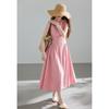 VICTORIA&VERA Round Neck Sleeveless Tie-Waist Dress