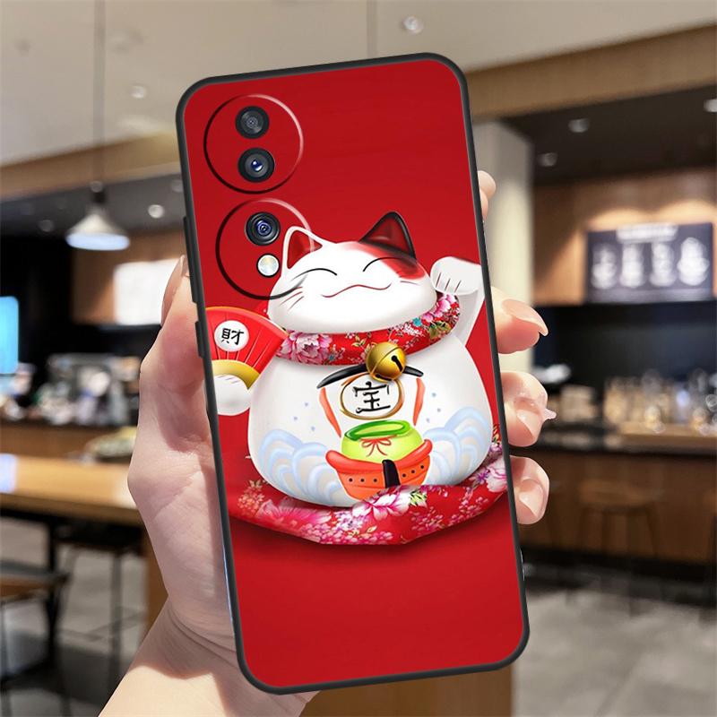 Maneki Neko Lucky Money Cat Case For Honor 200 Pro X9b X9a X8b X8a X8 X9 X9c 50 70 90 Lite Honor Magic 7 6 5 Pro Funda