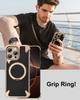 Oatsbasf Kryt na telefon s texturou uhlíkových vláken pro iPhone 16 Pro Max 16 Pro Ochranný kryt s 360° otočným magnetickým stojánkem