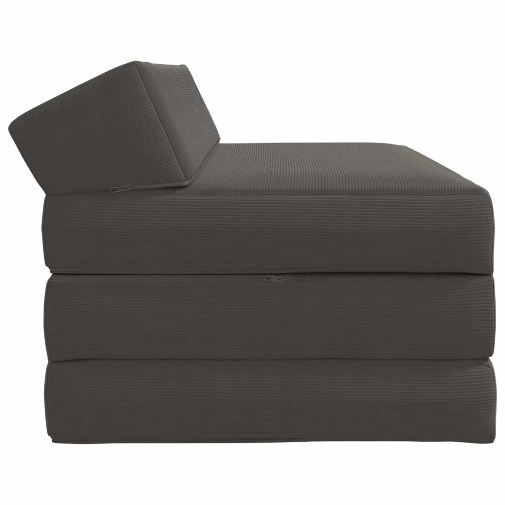 Folding Sofa Bed Dark Grey 120 x 60 x 49 cm Fabric