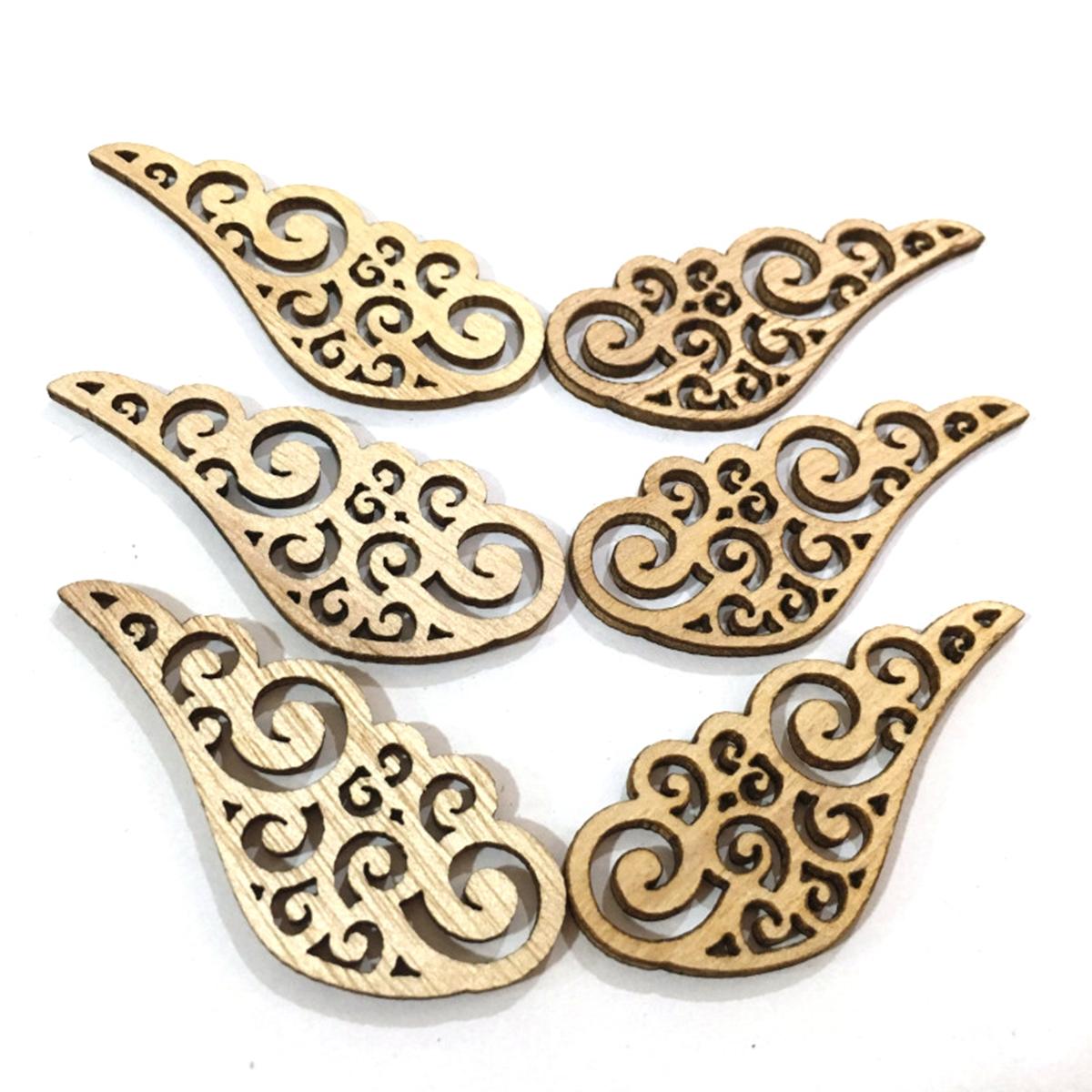 

Изготовленные вручную винтажные граффити своими руками украшения в виде крыльев ангела с деревянными чипсами, украшение, подвеска 10pcs C