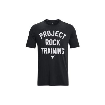 Project Rock Grafikdruck Rundhals Kurzarm T-Shirt Herren Oberteile Schwarz 1376891-001