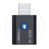 2 In 1 USB Bluetooth 5.0 Dongle Adapter Receiver Transmitter Stereo Wireless Audio Adapter USB 3.5mm for PC Desktops Headphones