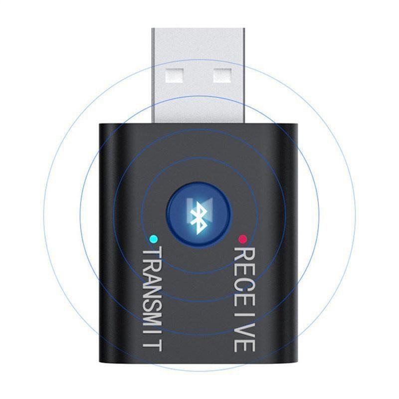 

2 в 1 USB Bluetooth 5.0 Адаптер Донгл Приймач Передавач Стерео бездротовий аудіоадаптер USB 3,5 мм для настільних комп’ютерів Навушники