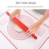 Silicone Rolling Pin Set: Large, Medium & Small with Wooden Handles, Silicone Mat, Dumpling Dough Tools & Hammer