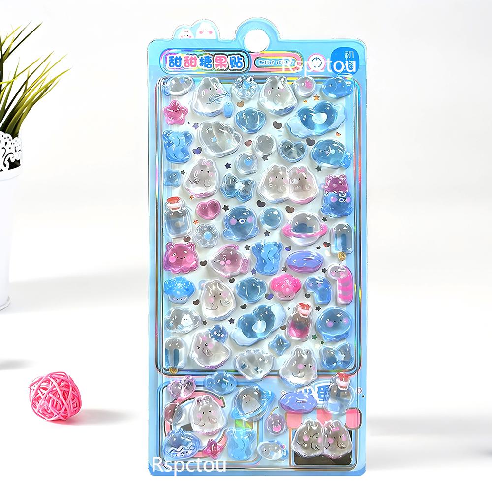 Kawaii 3D Puffy Stickers Aesthetic Cartoon Decals Phone Case Scrapbooking Stationery Decoration Sticker Gifts
