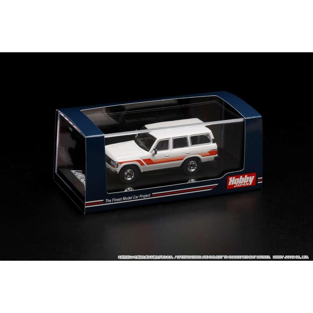 Hobby JAPAN 1/64 Toyota Land Cruiser 60 GX 1988 Finished Product HJ642039BW White Option Side Sticker