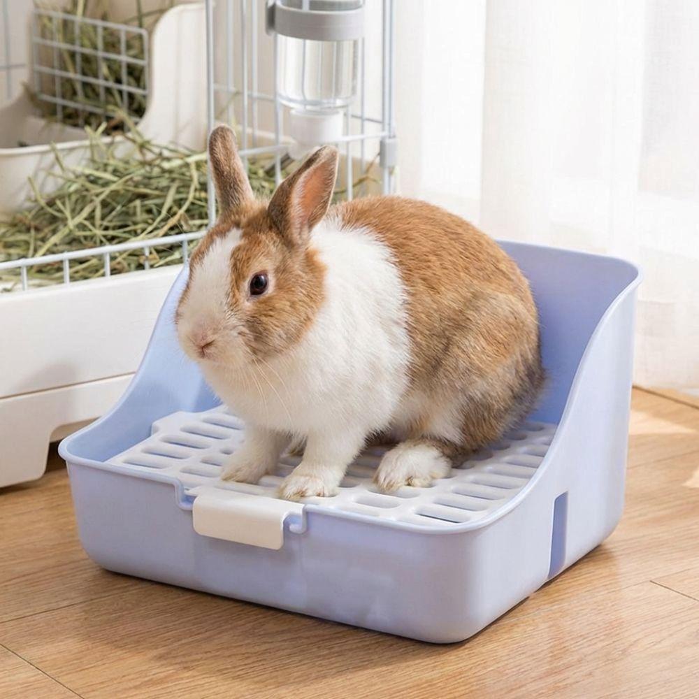 Stabile Meerschweinchen Toilette Kippsicher Tier Streuwanne Kaninchen Toilette Haustier Reinigung