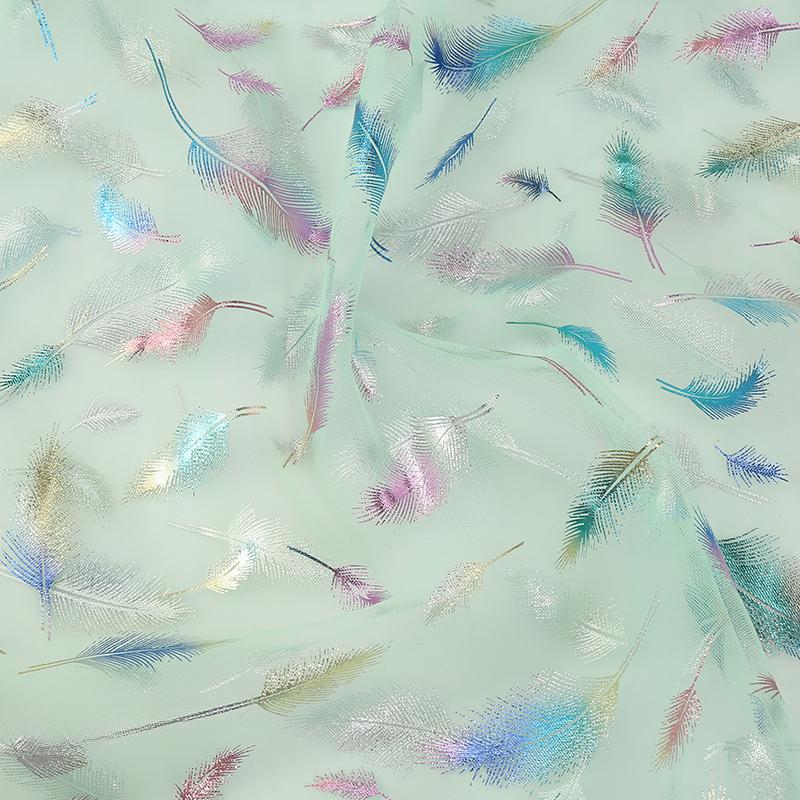 100x150cm Fancy Feather Butterfly Gauze Wedding Dress Shampooy Skirt Gauze Stage Costume Fabric Background Decorative Foil Gauze