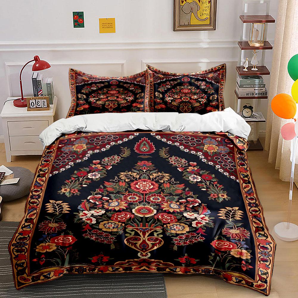 

Floral and geometric motifs. Bedding sets Duvet cover sets Duvet covers Pillowcases(1 * Duvet Cover 2 * Pillowcases, without duvet insert) 135x200cm