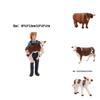 Kid's Gift Animal Model Simulation Farm Animal Figures Educational Toy Plastic Material Cow Category 14x8cm Size